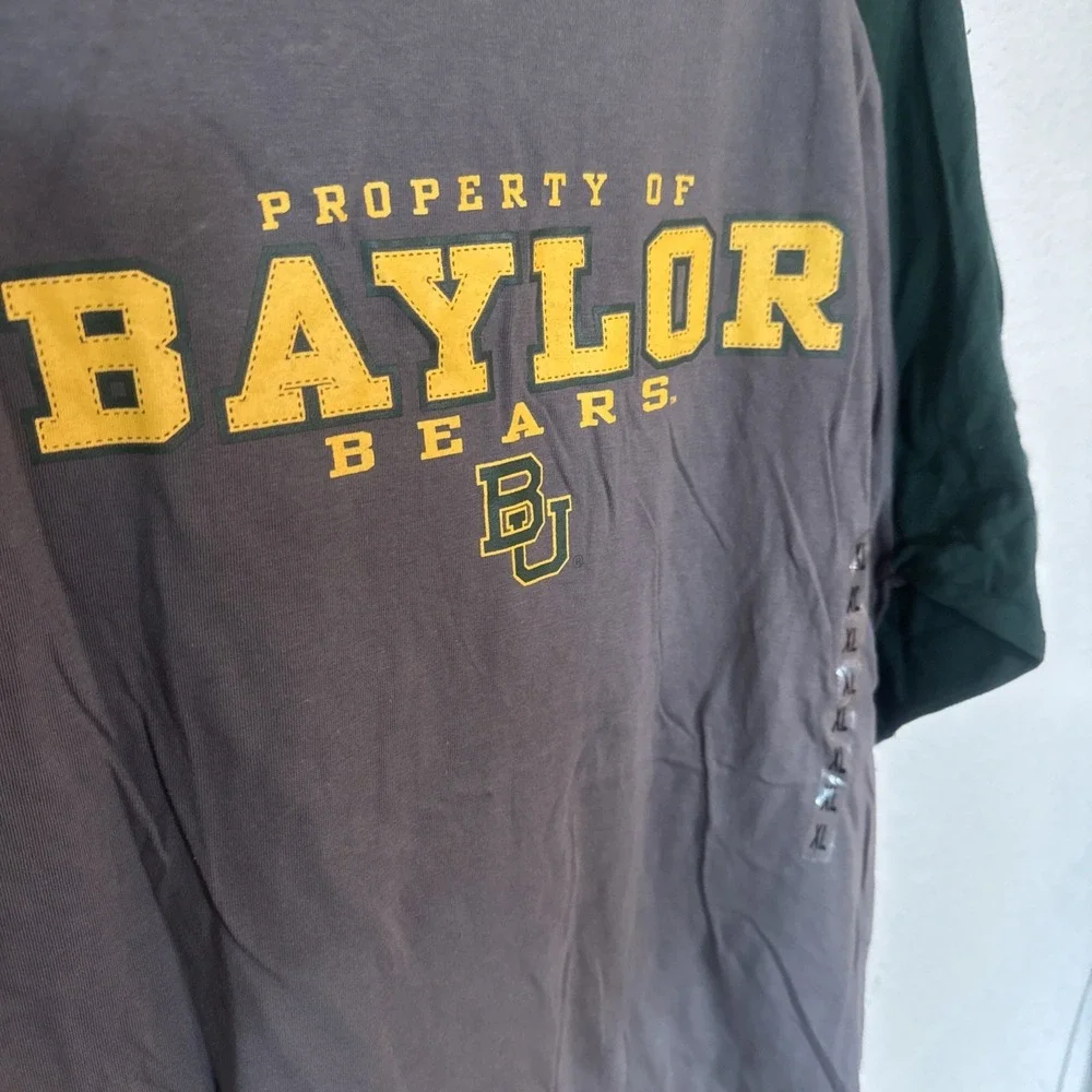 Property Of Baylor University BU Bears Mens Green Short Sleeve Logo T-Shirt‎ XL